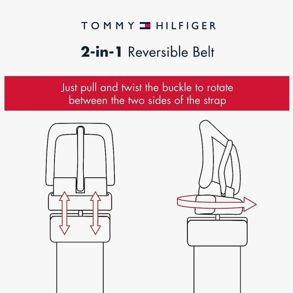 NWT Boy's Tommy Hilfiger Reversible Leather Belt
